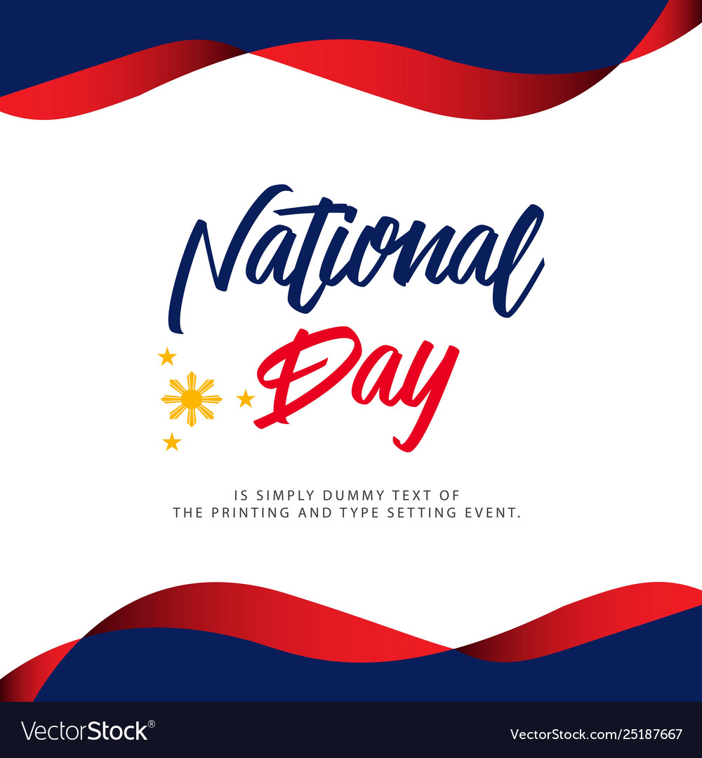 Philippines National Day Template Design Vector Image