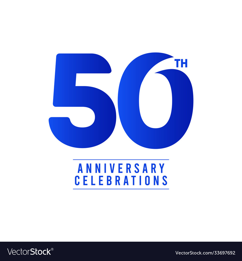 Th Anniversary Celebrations Template Design Vector Image