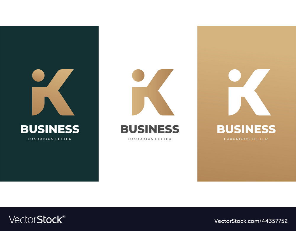 Initial Letter K Logo Design Royalty Free Vector Image