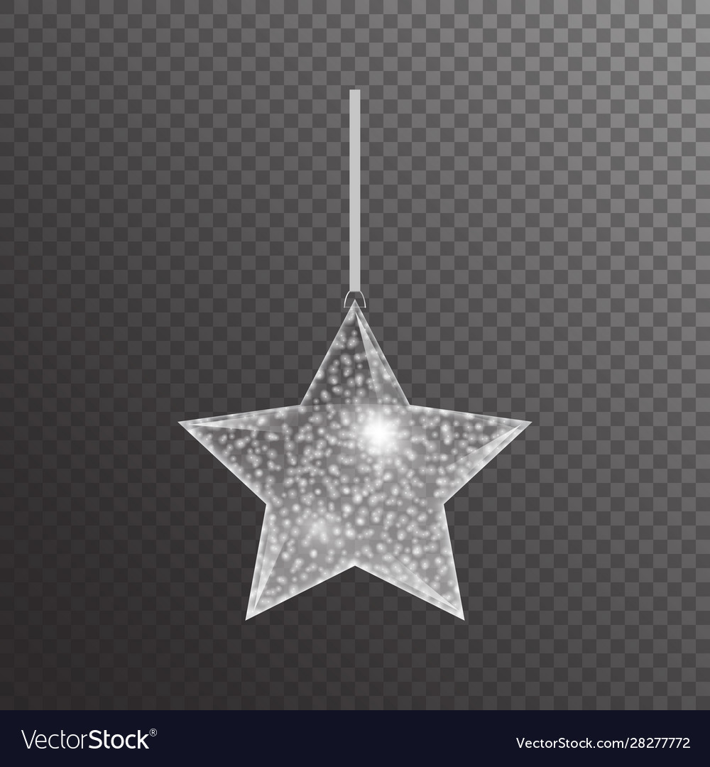 Silver Christmas Star Royalty Free Vector Image