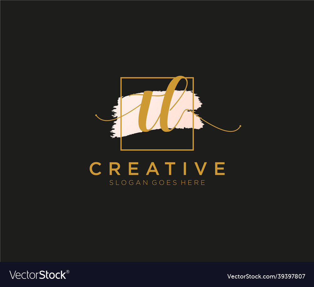 Initial Tl Feminine Logo Beauty Monogram Vector Image