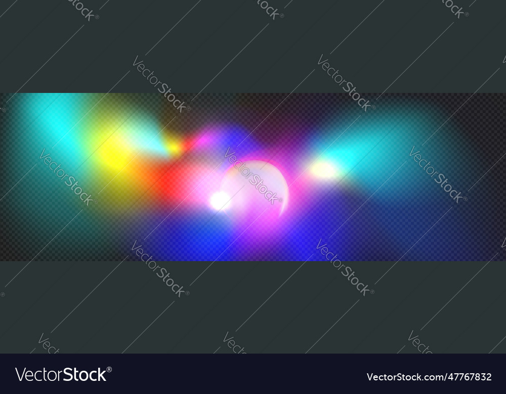 Realistic Rainbow Light Prism Effect Royalty Free Vector