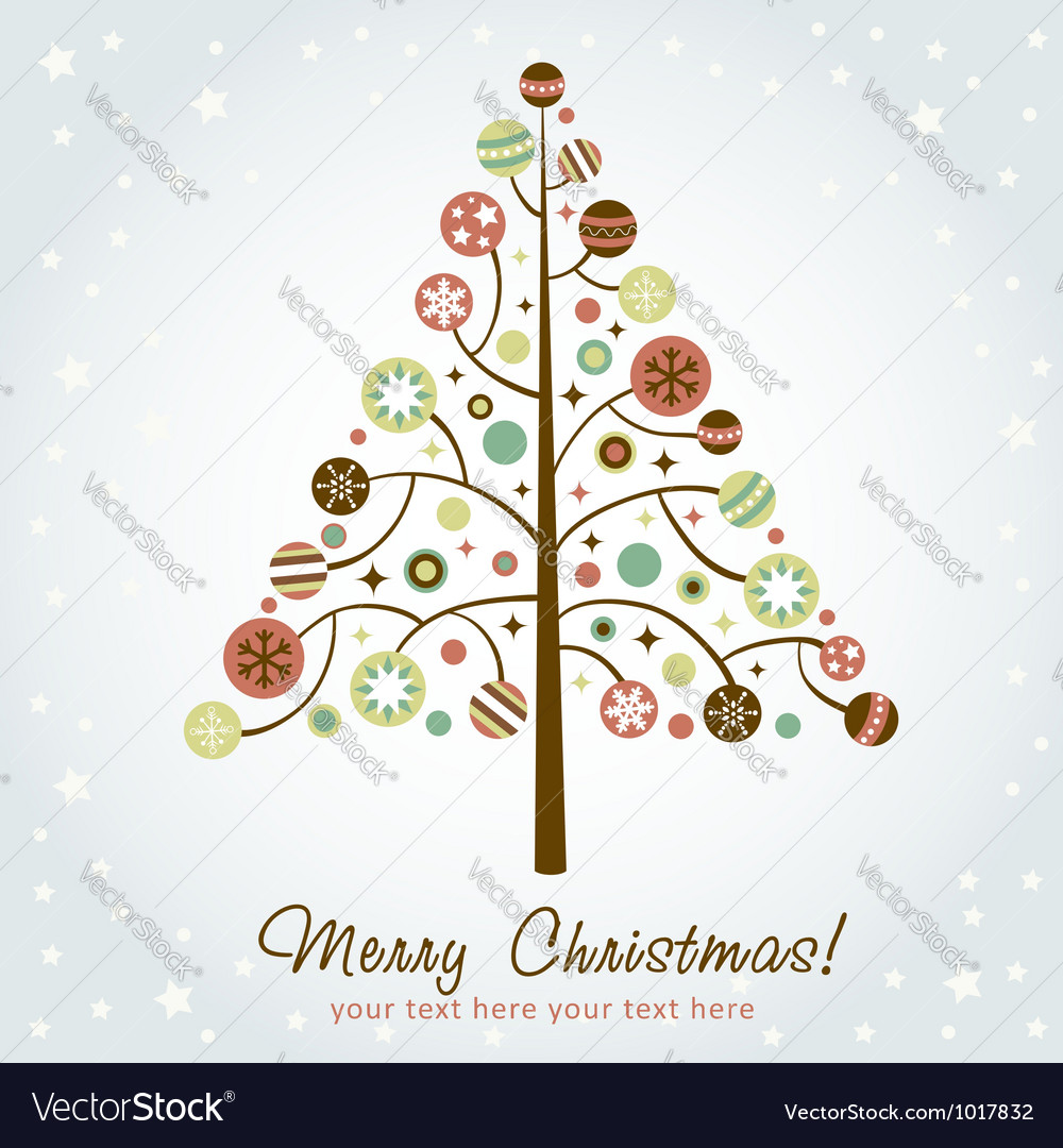 Stylized Design Christmas Tree Royalty Free Vector Image