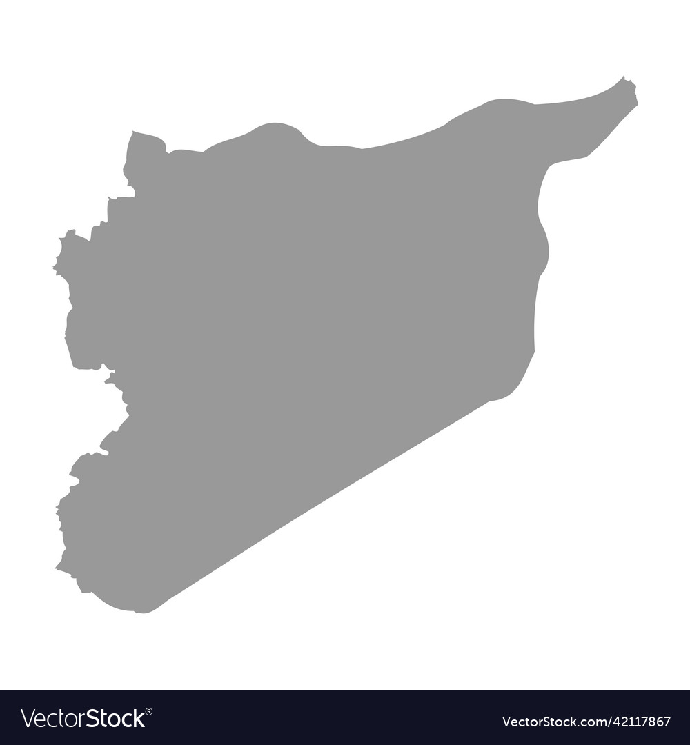 Syria Country Map Silhouette Royalty Free Vector Image