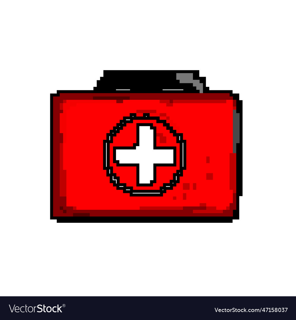 Help First Aid Kit Game Pixel Art Royalty Free Vector Image