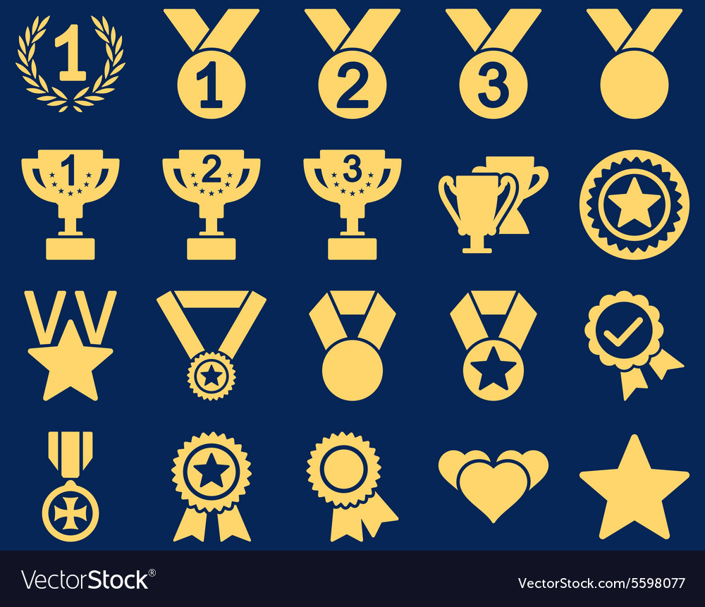 Competition Success Bicolor Icons Royalty Free Vector Image