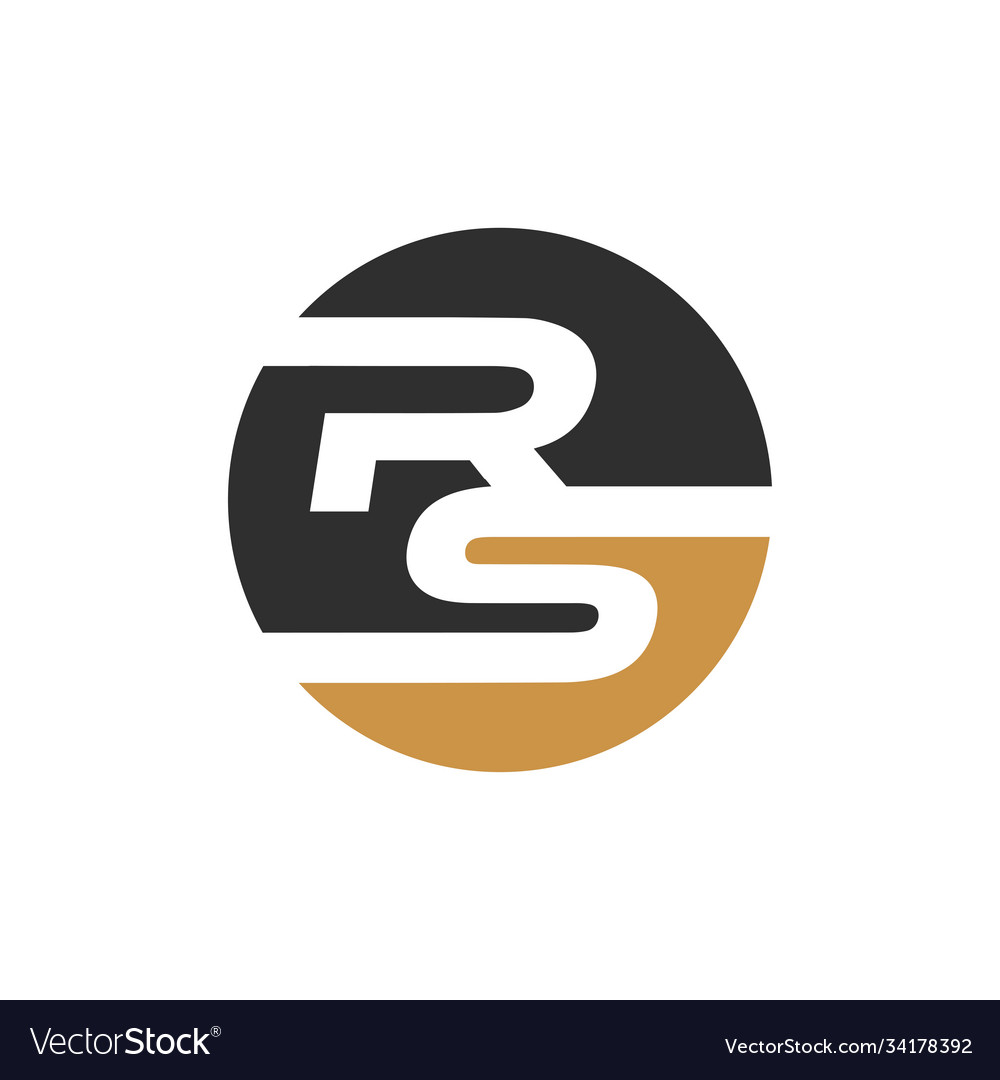 Initial Letter Rs Logo Or Sr Design Royalty Free Vector