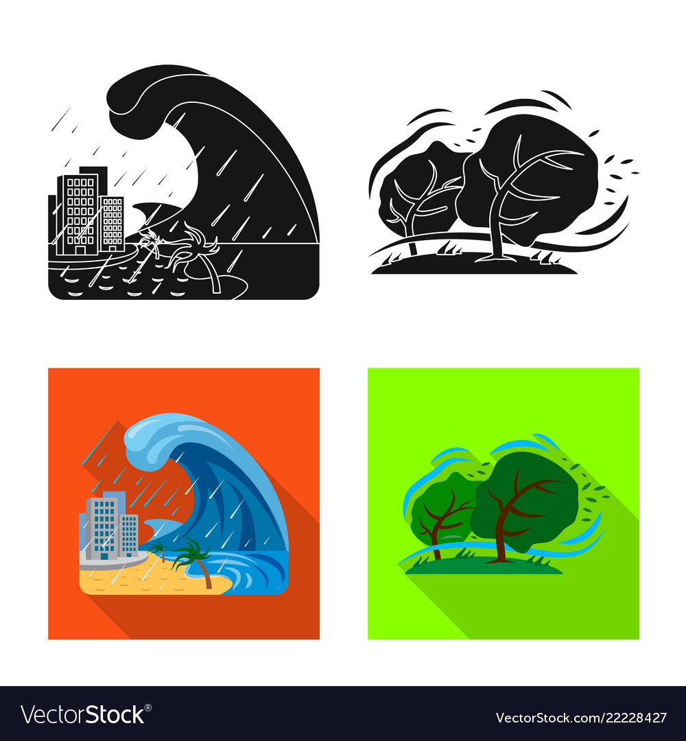 Natural And Disaster Logo Royalty Free Vector Image