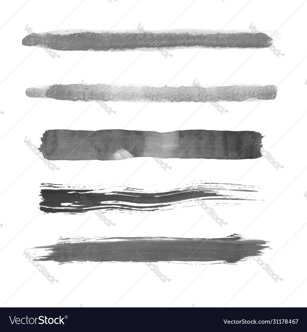 Blue Watercolor Brush Strokes Royalty Free Vector Image