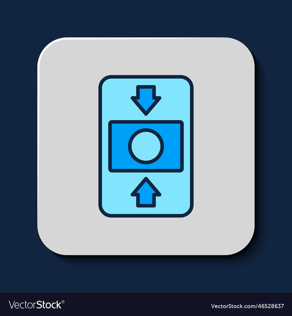 Filled Outline Fire Alarm System Icon Isolated Vector Image