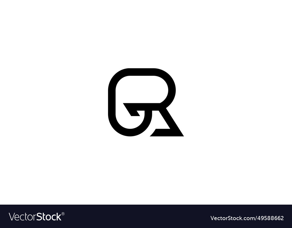 Letter Gr Logo Design Royalty Free Vector Image