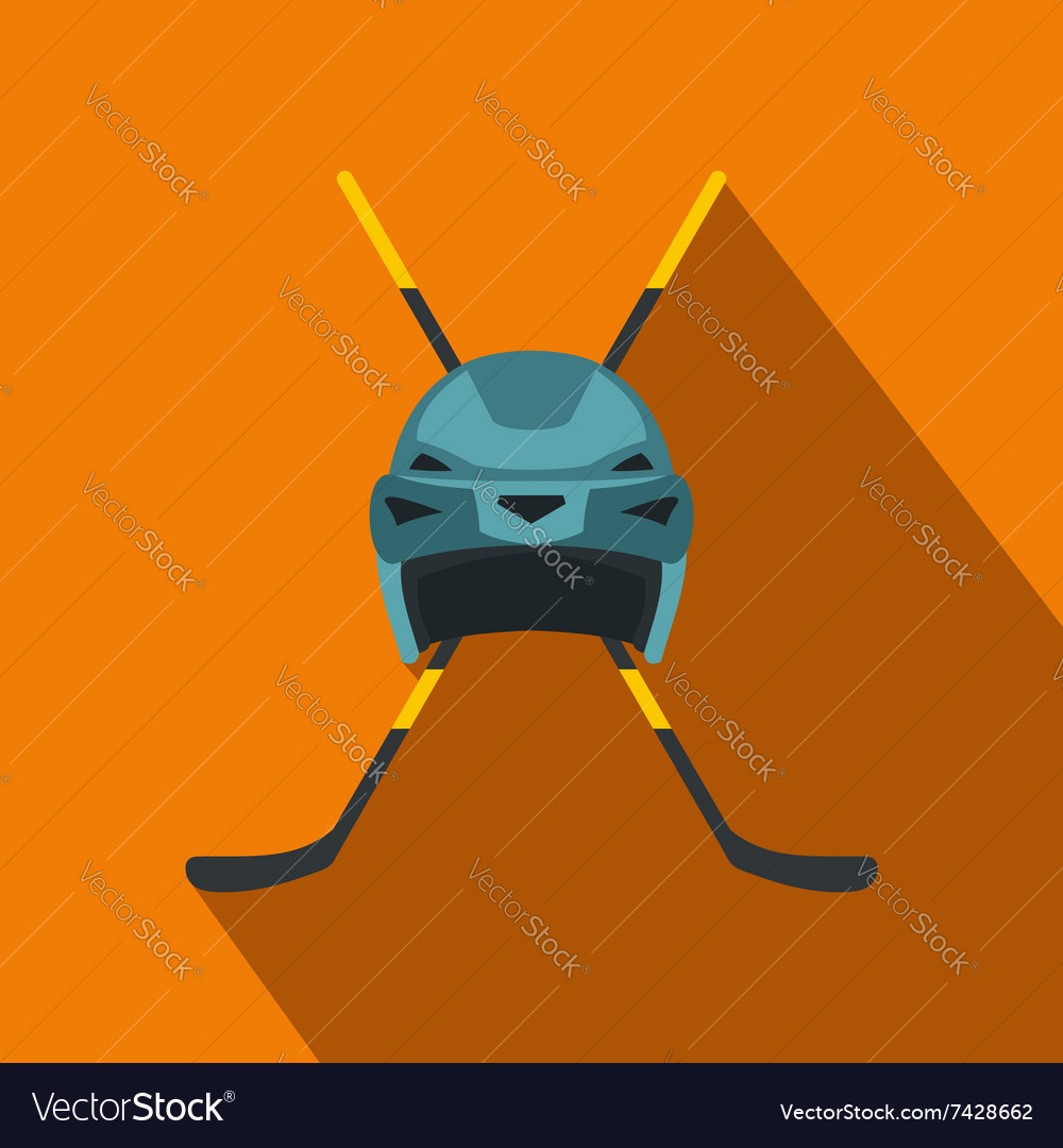 Two Crossed Hockey Sticks Icon Royalty Free Vector Image