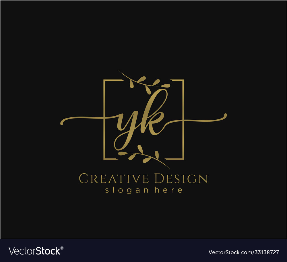 Initial Yk Beauty Monogram And Elegant Logo Design