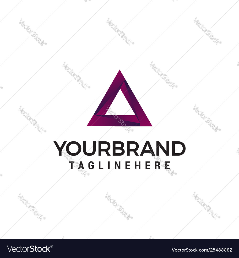 Triangel Logo Design Concept Template Royalty Free Vector