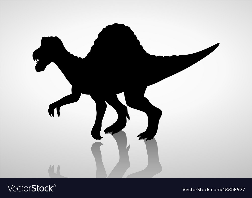 Silhouette A Spinosaurus Royalty Free Vector Image