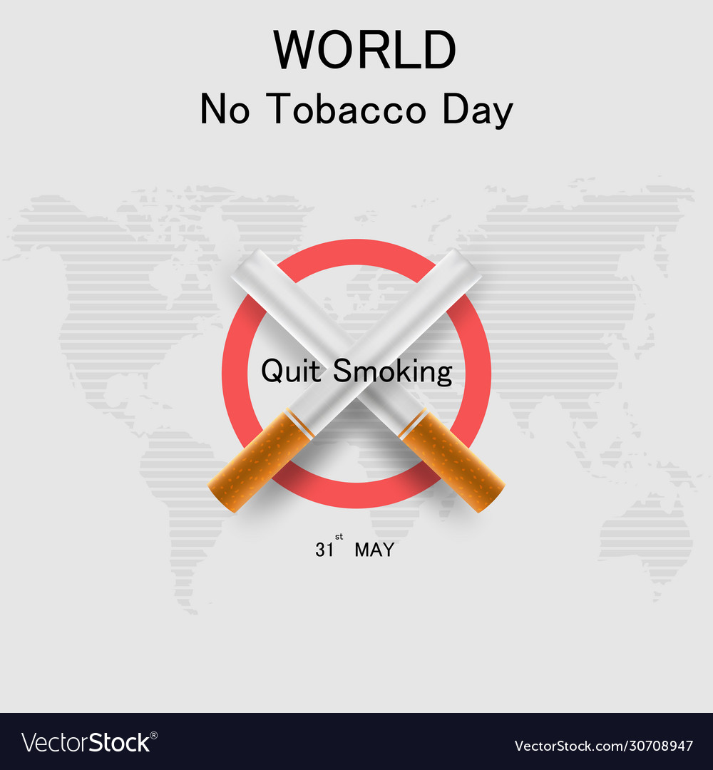 World No Tobacco Day Infographic Background Vector Image