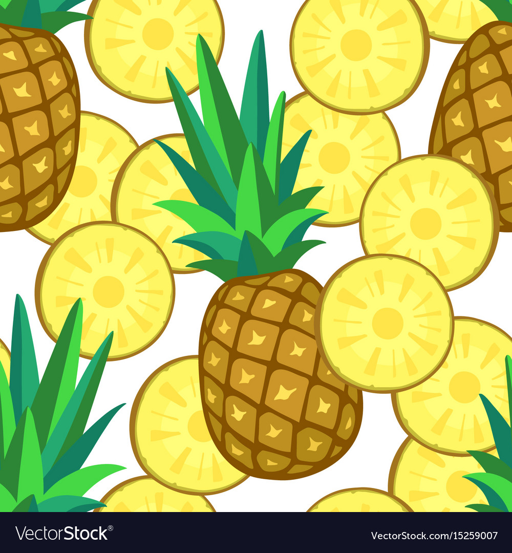 Seamless Pattern With Pineapple Royalty Free Vector Image