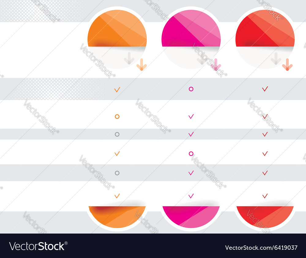 Price List Widget With Payment Plans For Online Vector Image