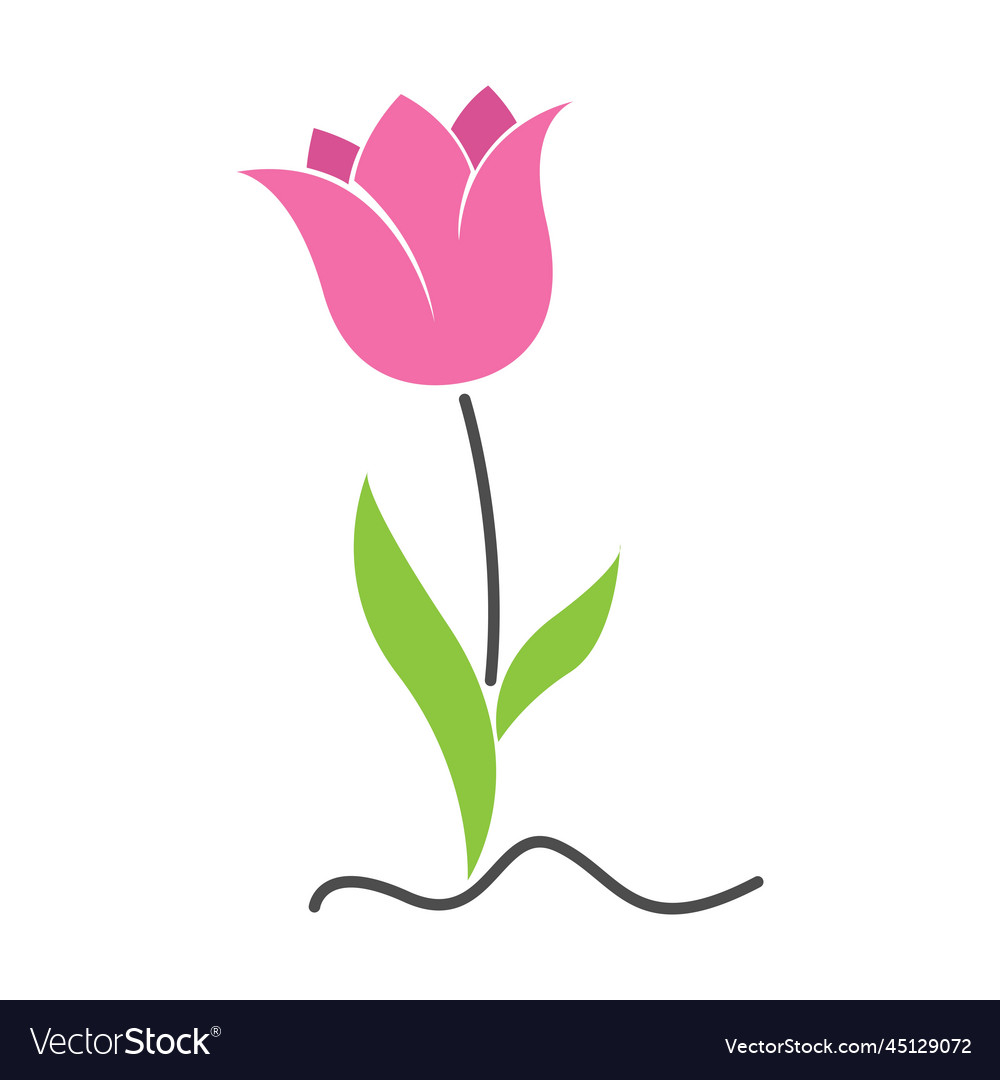 Tulip Icon Design Royalty Free Vector Image Vectorstock