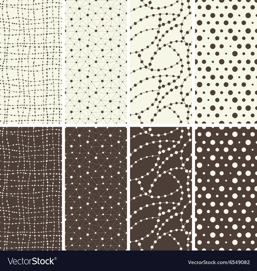 Set Of Seamless Patterns Backgrounds Royalty Free Vector