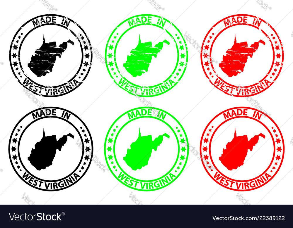 Made In West Virginia Rubber Stamp Royalty Free Vector Image