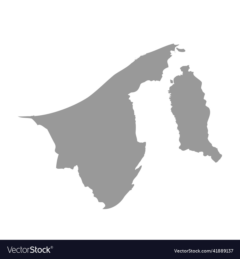 Brunei Country Map Silhouette Royalty Free Vector Image