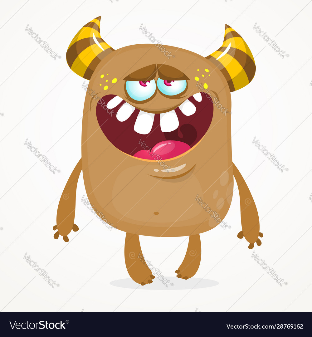 Funny Cartoon Monster Halloween Royalty Free Vector Image