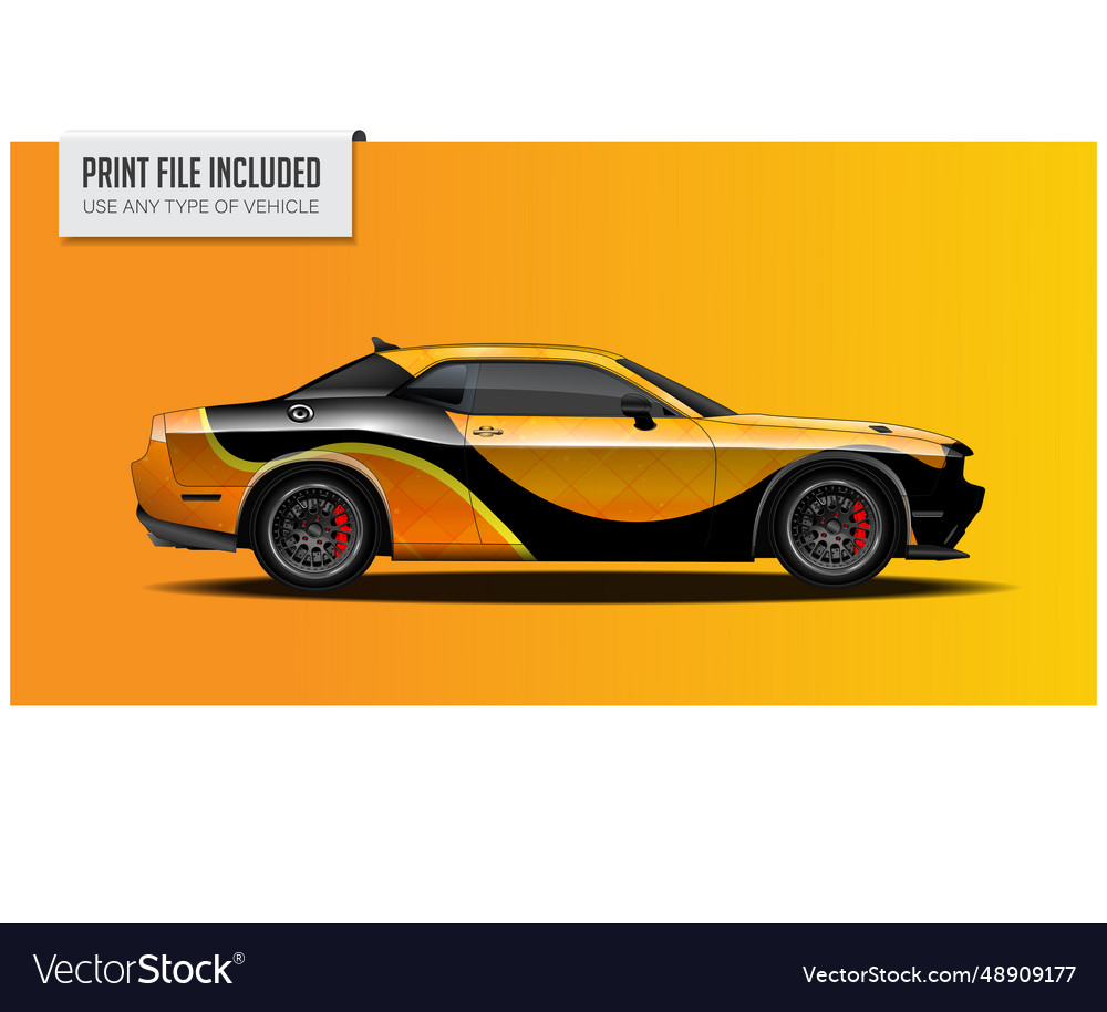 Car Wrap Decal Graphic Design Cargo Van Royalty Free Vector