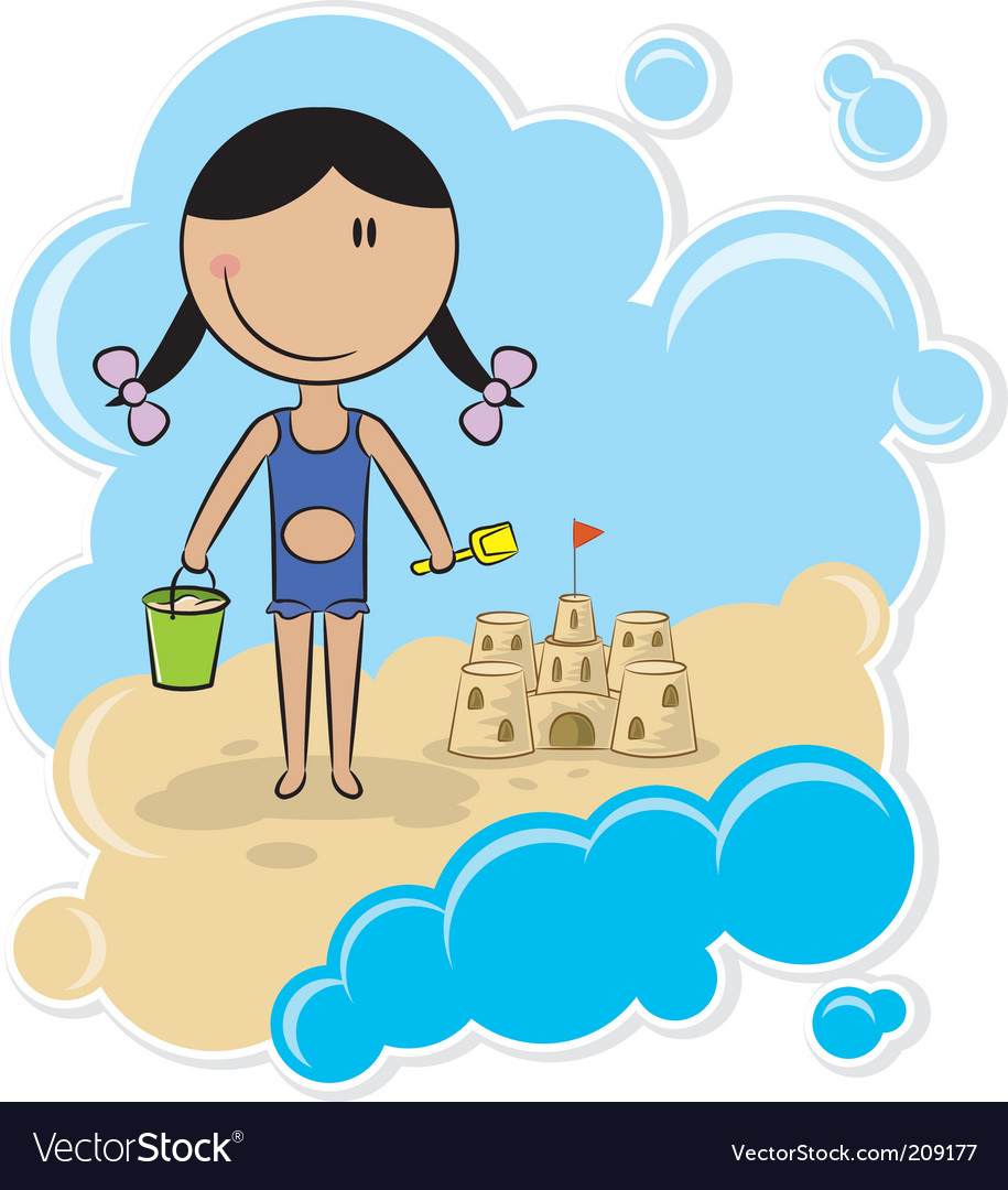 Sand Castle Royalty Free Vector Image Vectorstock