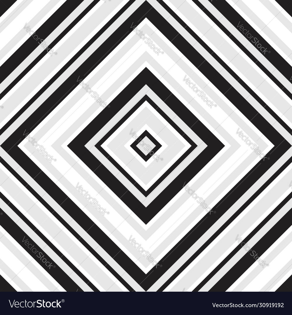 Black And White Argyle Diagonal Stripes Seamless Vector Image