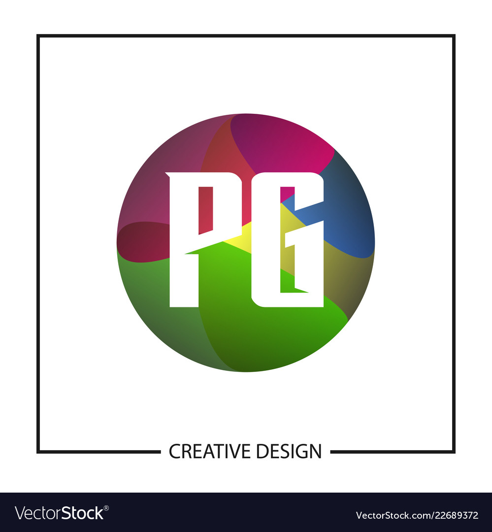 Initial Letter Pg Logo Template Design Royalty Free Vector