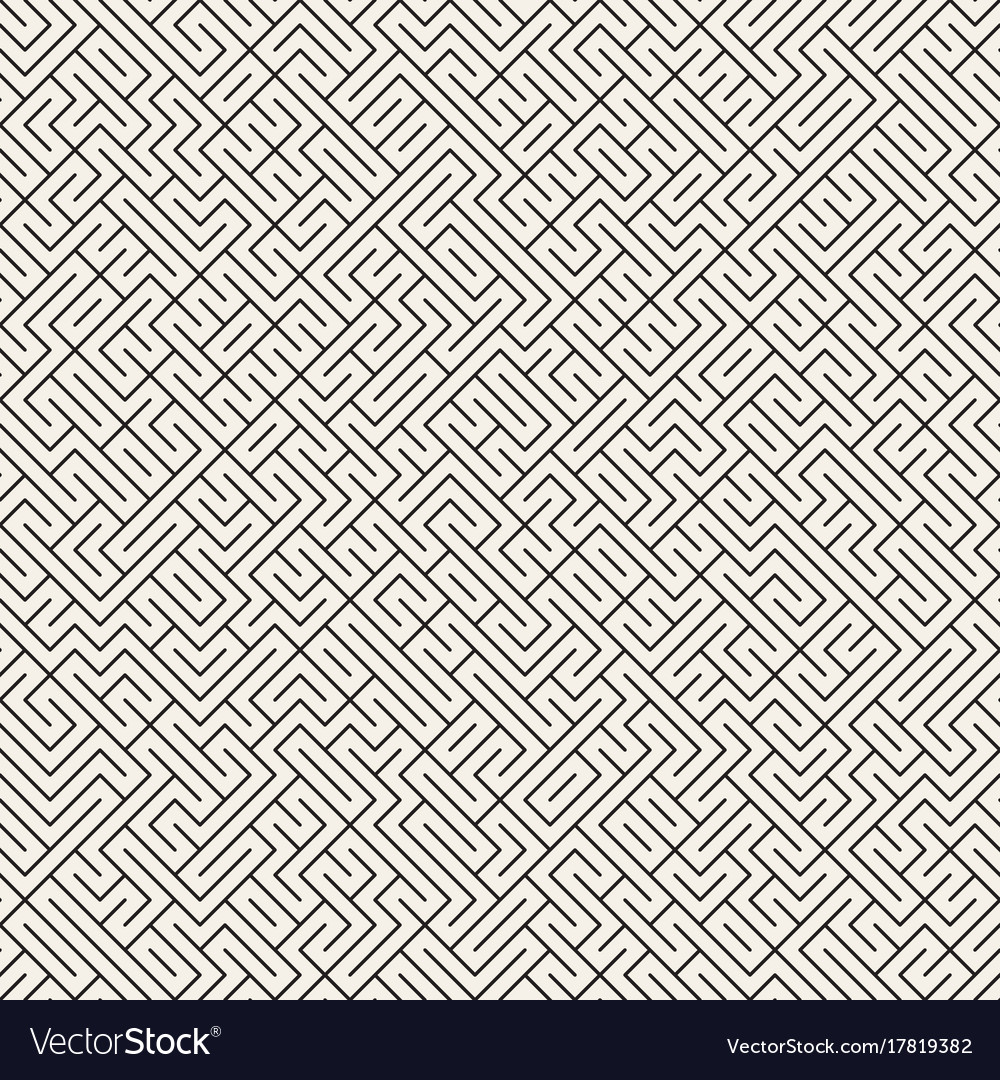 Irregular Maze Line Abstract Geometric Background Vector Image