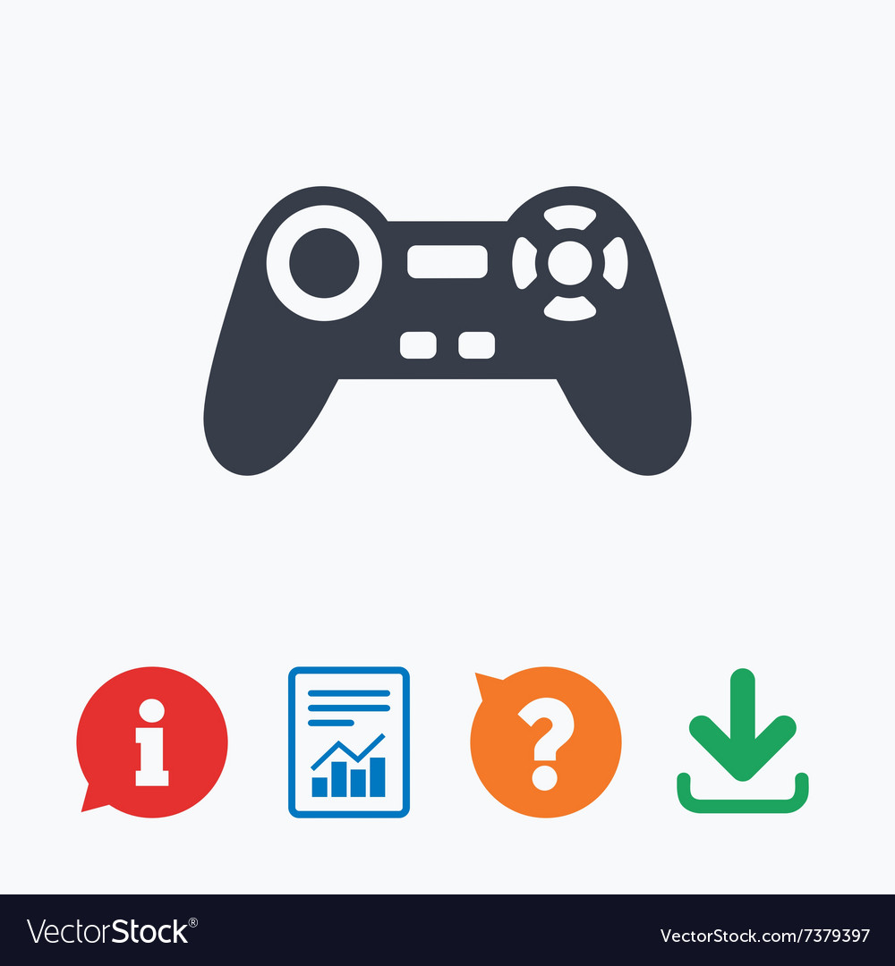 Joystick Sign Icon Video Game Symbol Royalty Free Vector