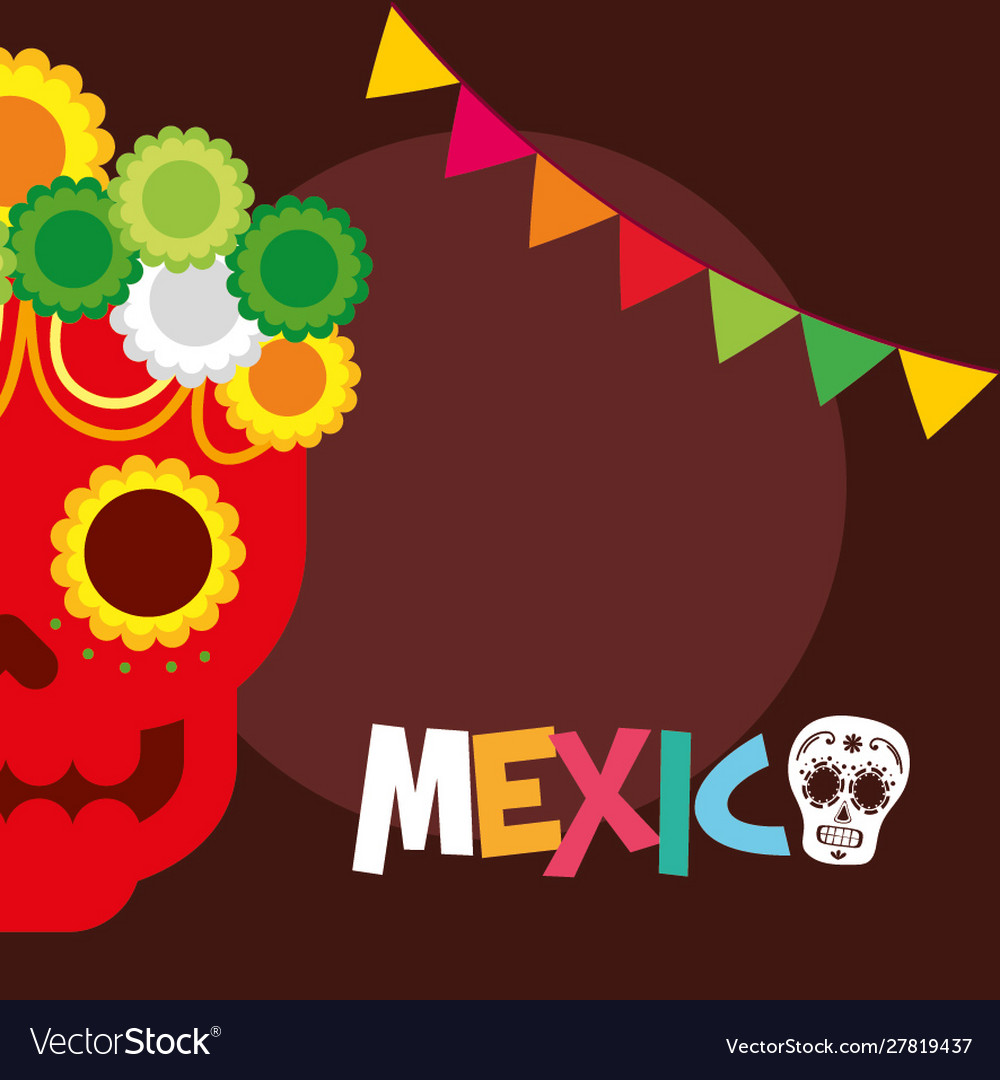 Mexican Skull Design Royalty Free Vector Image