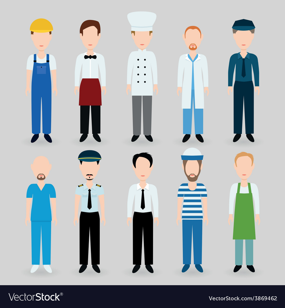 Men Profession Royalty Free Vector Image Vectorstock