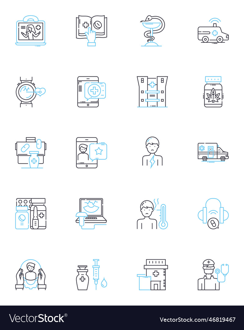 Personal Care Linear Icons Set Hygiene Grooming Vector Image