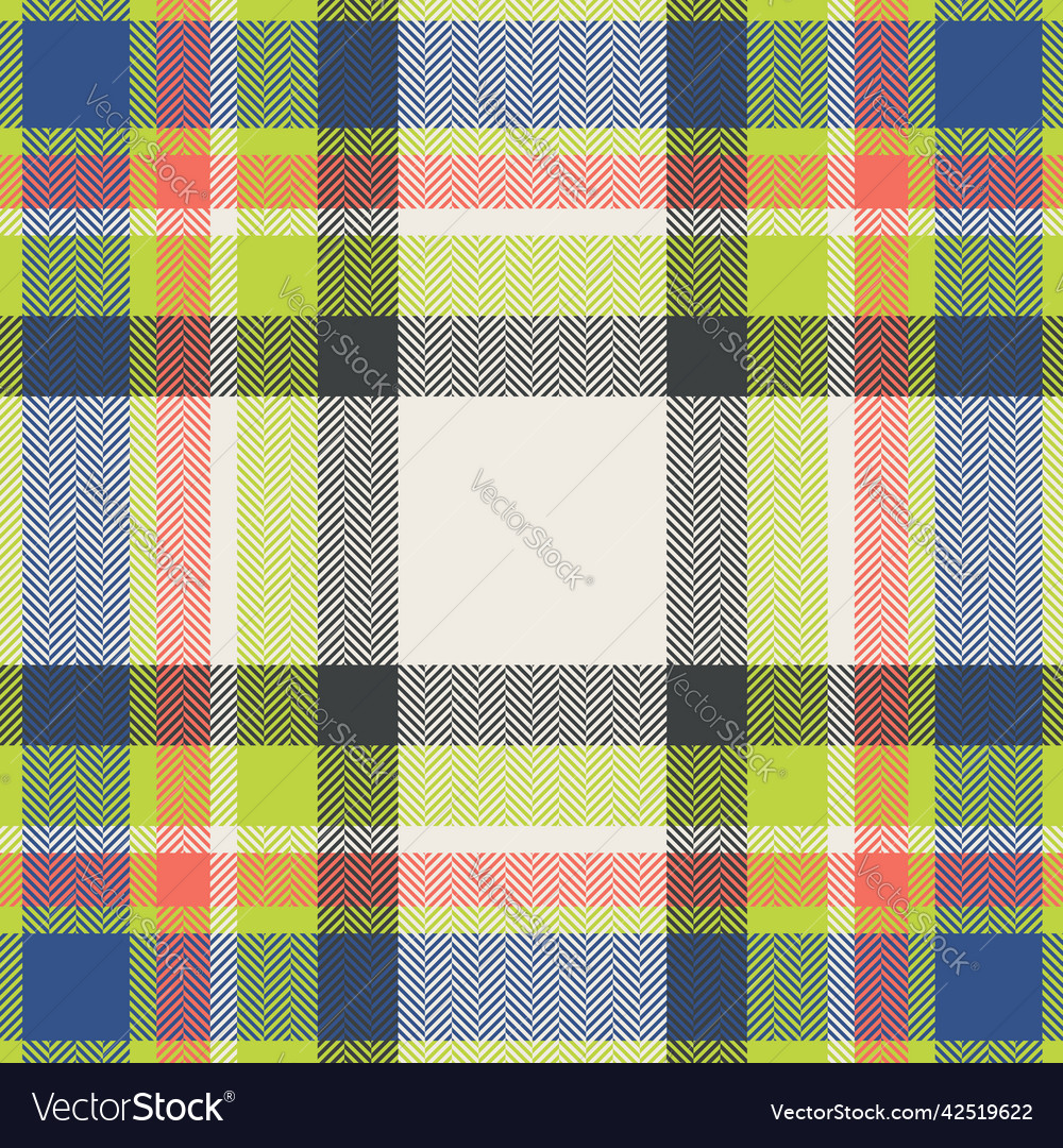 Plaid Check Pattern Seamless Fabric Texture Vector Image