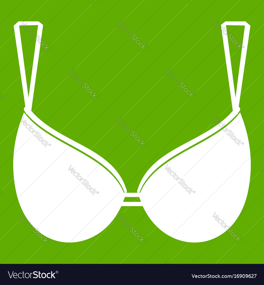 Bra Lingerie Icon Green Royalty Free Vector Image