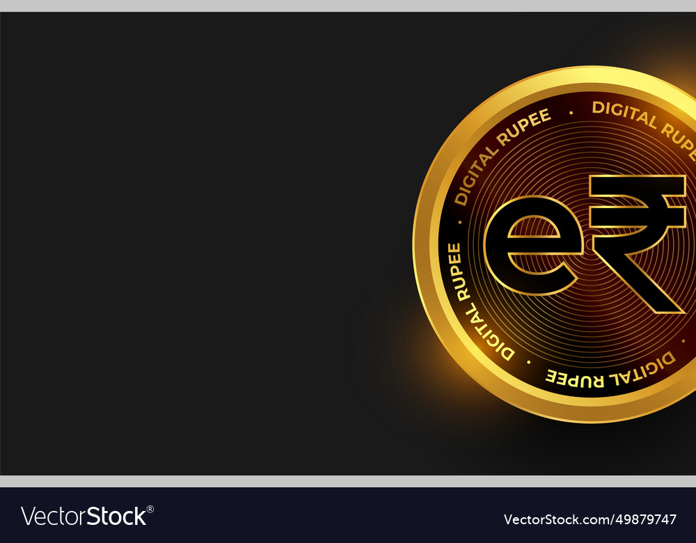 Digital Currency Erupee E Rupi Virtual Coin Design