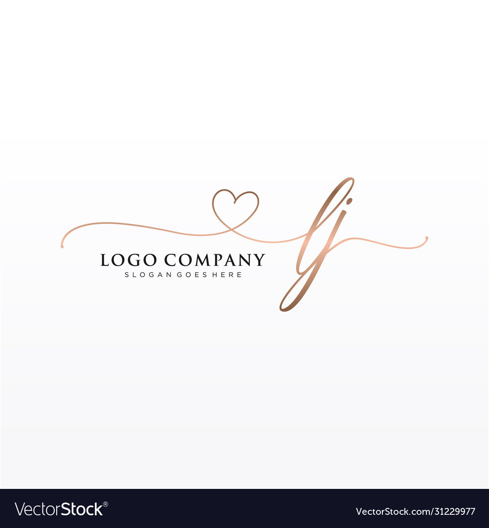 Initial Lj Beauty Monogram And Elegant Logo Design