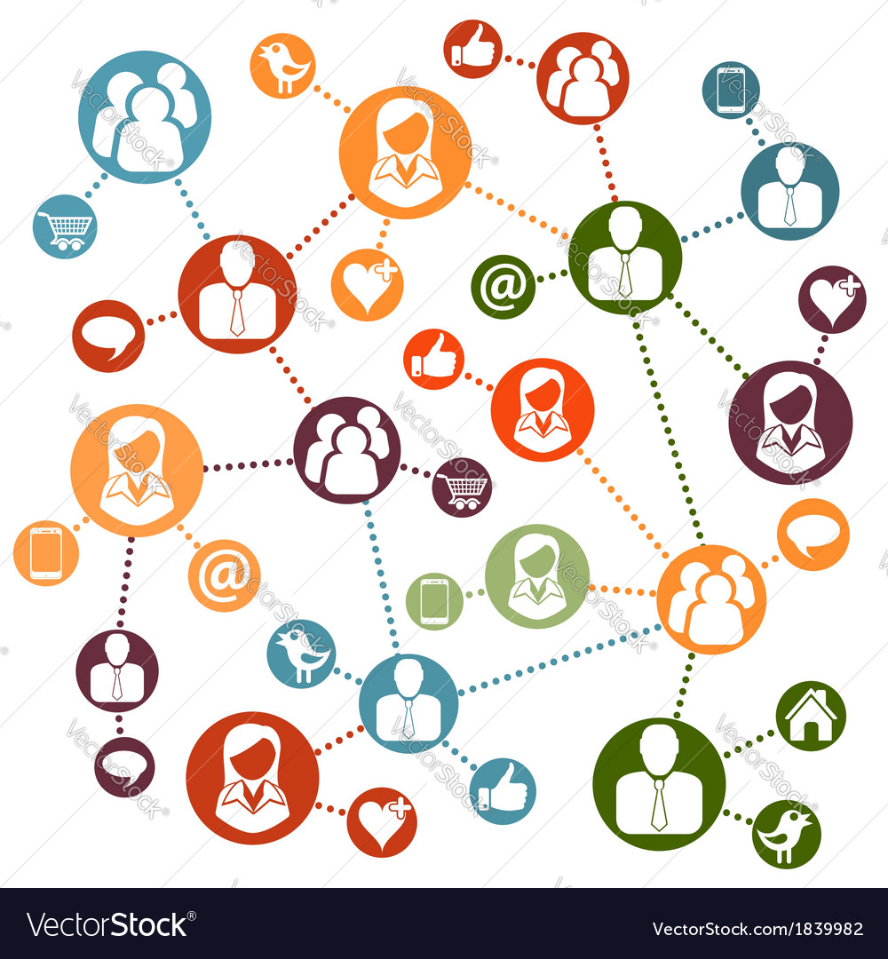 Social Network Concept Royalty Free Vector Image