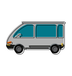 Car Van Sideview Cartoon Icon Imag Royalty Free Vector Image