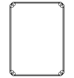 Simple Black Ornamental Decorative Frame Vector Image