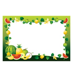 Mixed Fruits Border Frame Royalty Free Vector Image