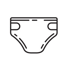 Disposable Diaper Icon Thin Line Art Template Vector Image