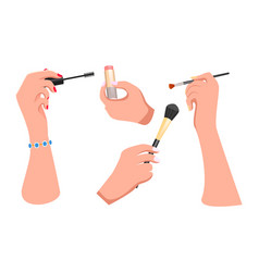 Makeup Set Sketch Drawing Royalty Free Vector Image