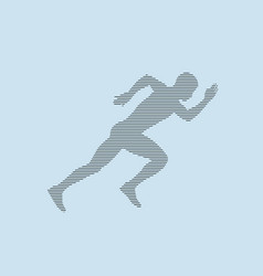 Man Athlete Runner In Starting Blocks Royalty Free Vector