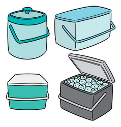 Empty Ice Bucket Royalty Free Vector Image Vectorstock