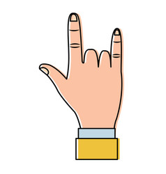 Hand In Rock N Roll Sign Gesture Royalty Free Vector Image