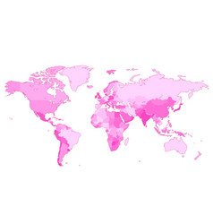 Earth Globe With Pink World Map Focused On Africa Vector Image